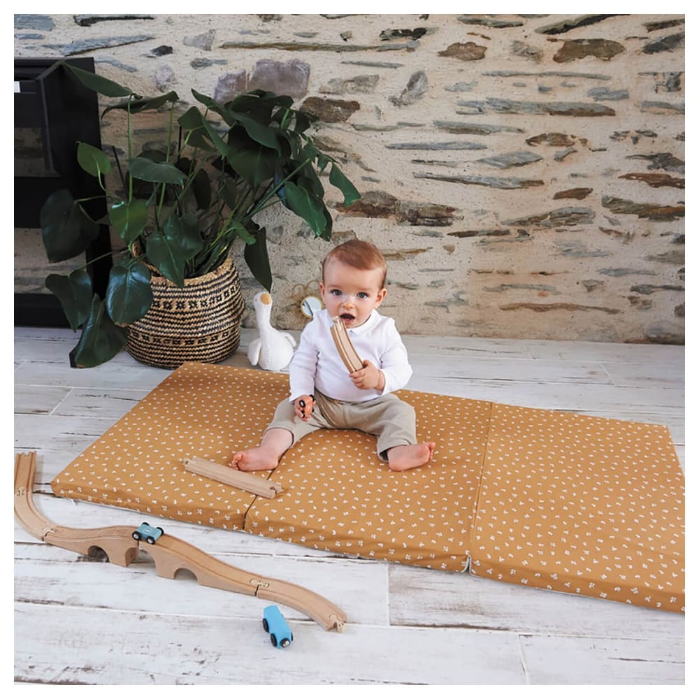 Matelas bébé pliant 3 parties - 60 cm x120 cm x 4 cm (Candide) - Image 1