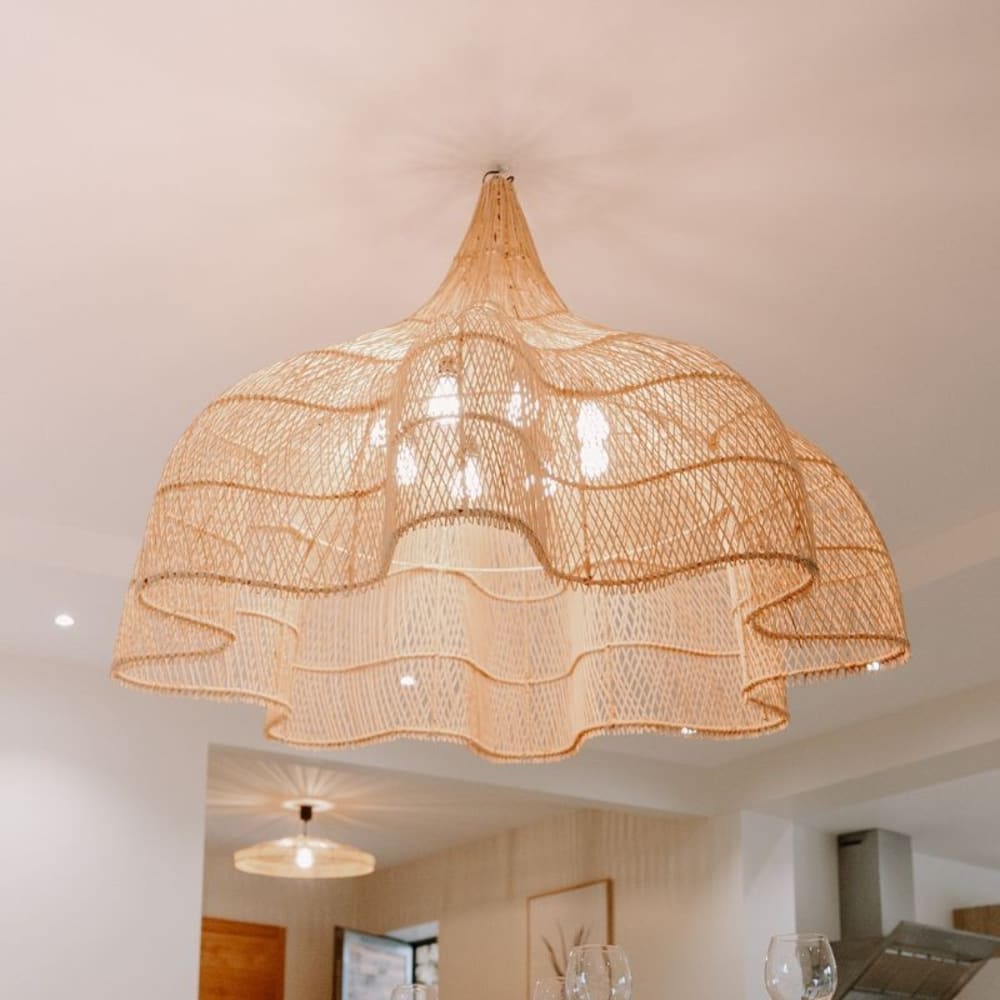 Suspension en rotin XXL 100x150 — vue 3