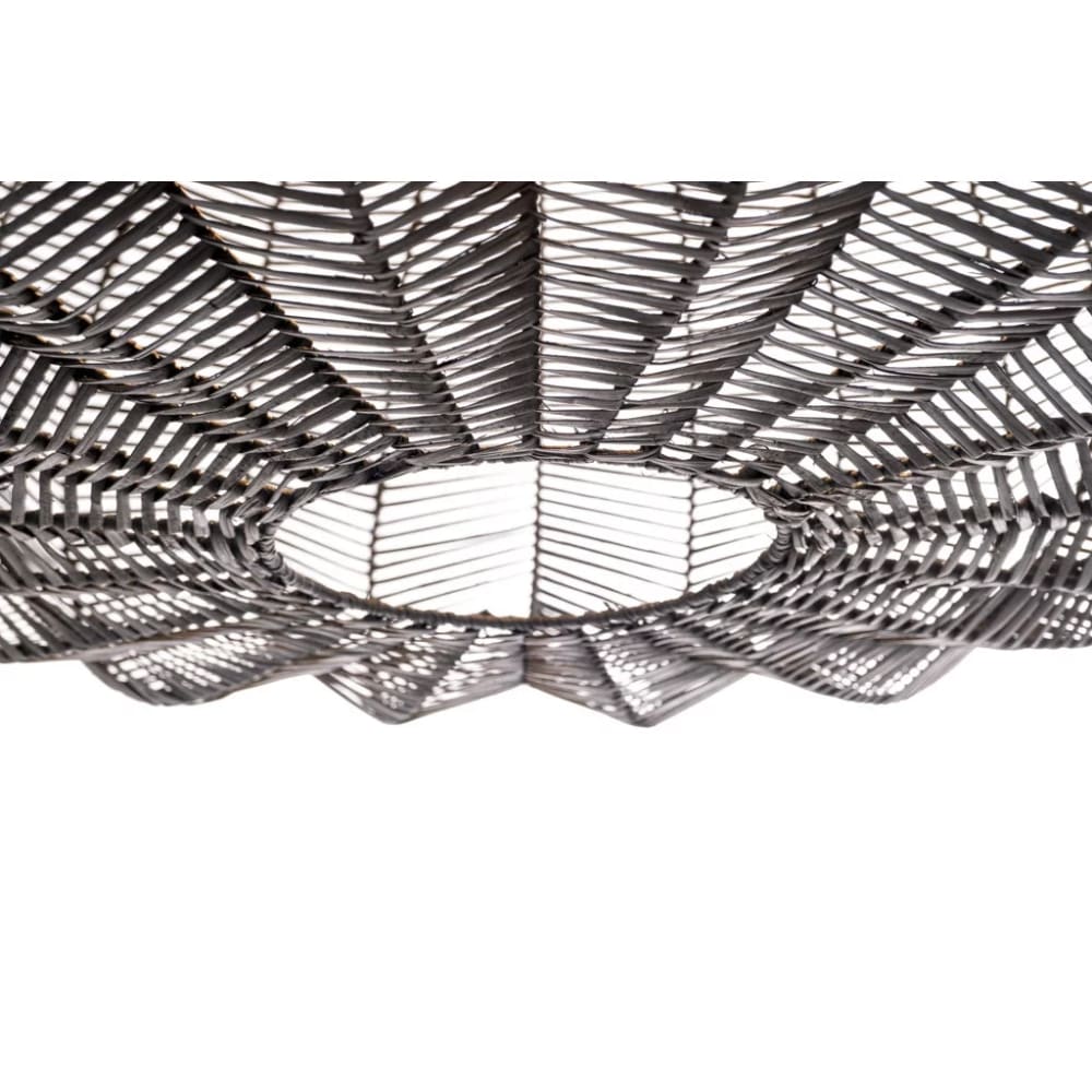 Suspension XXL noire en rotin 47x100