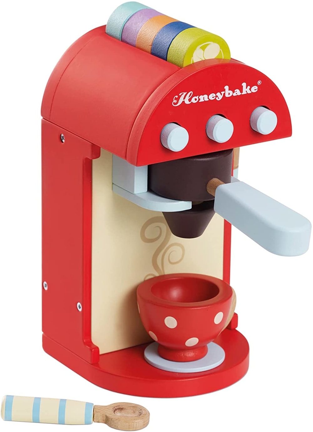 Le Toy Van Kaffeemaschine ROT HOLZ Kinder