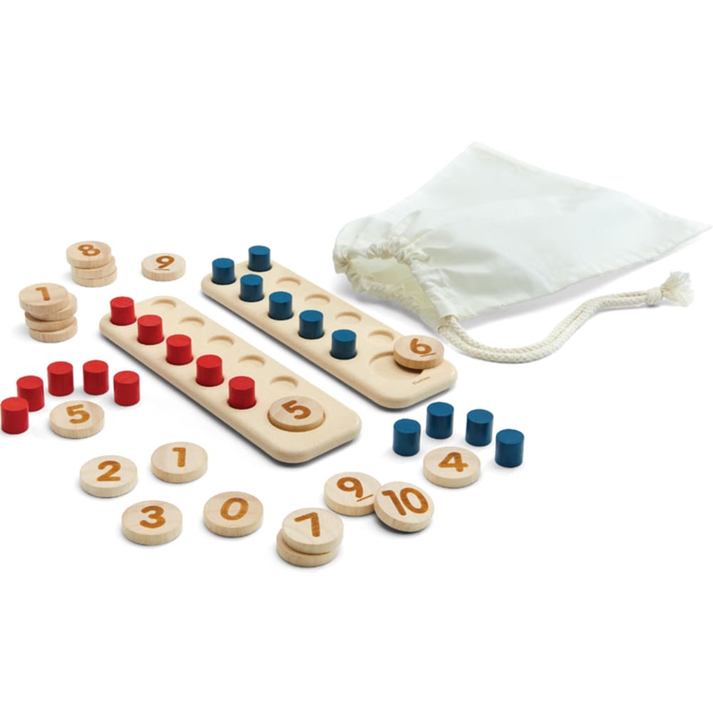 PLAN TOYS Zählen lernen Blau Holz