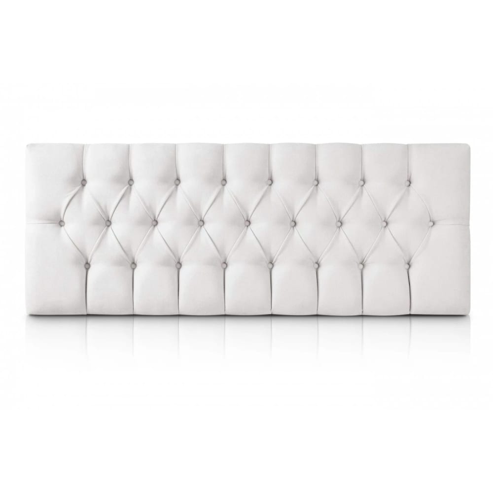 Tête de lit bois rembourrée blanc 190x60 – lit 180