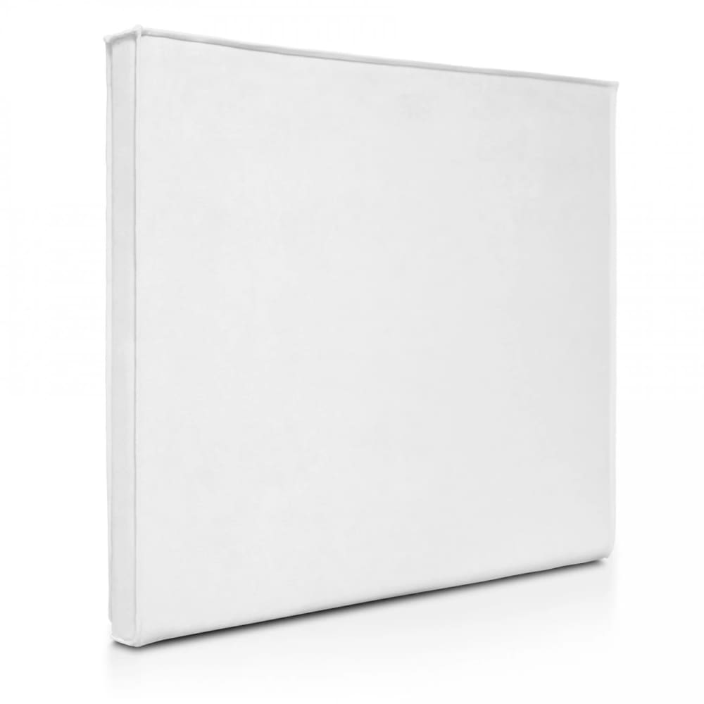 Tête de lit aux lignes droites blanche, lit 90 cm, 100x120 cm