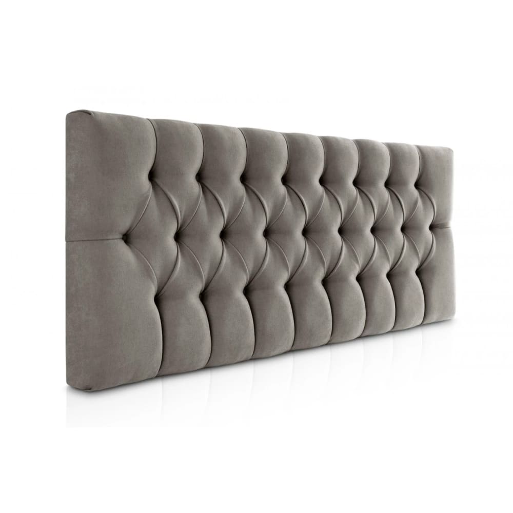 Tête de lit basse matelassée anthracite, lit 180 cm, 190x60 cm