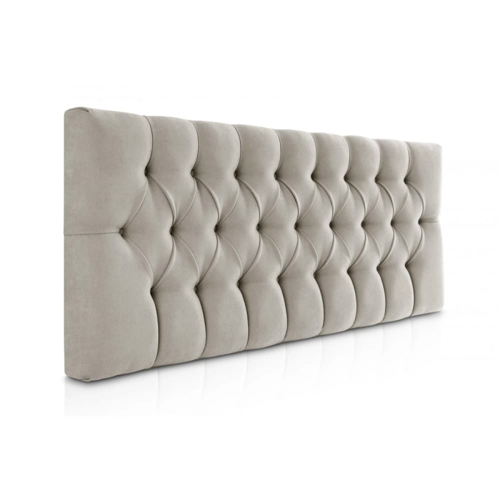 Cabecero tapizado bajo acolchado gris, cama 160 cm, 170x60 cm - Maisons du Monde