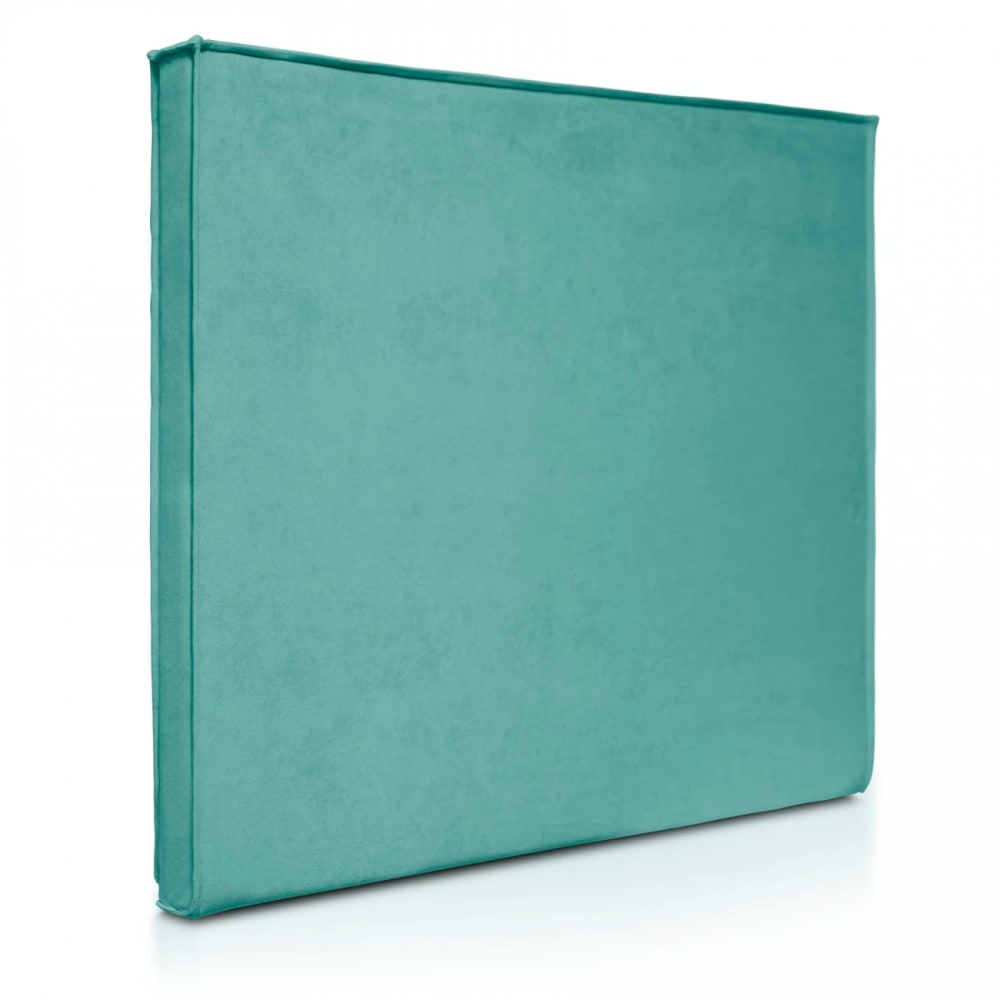 Tête de lit aux lignes droites turquoise, lit 150 cm, 160x120 cm