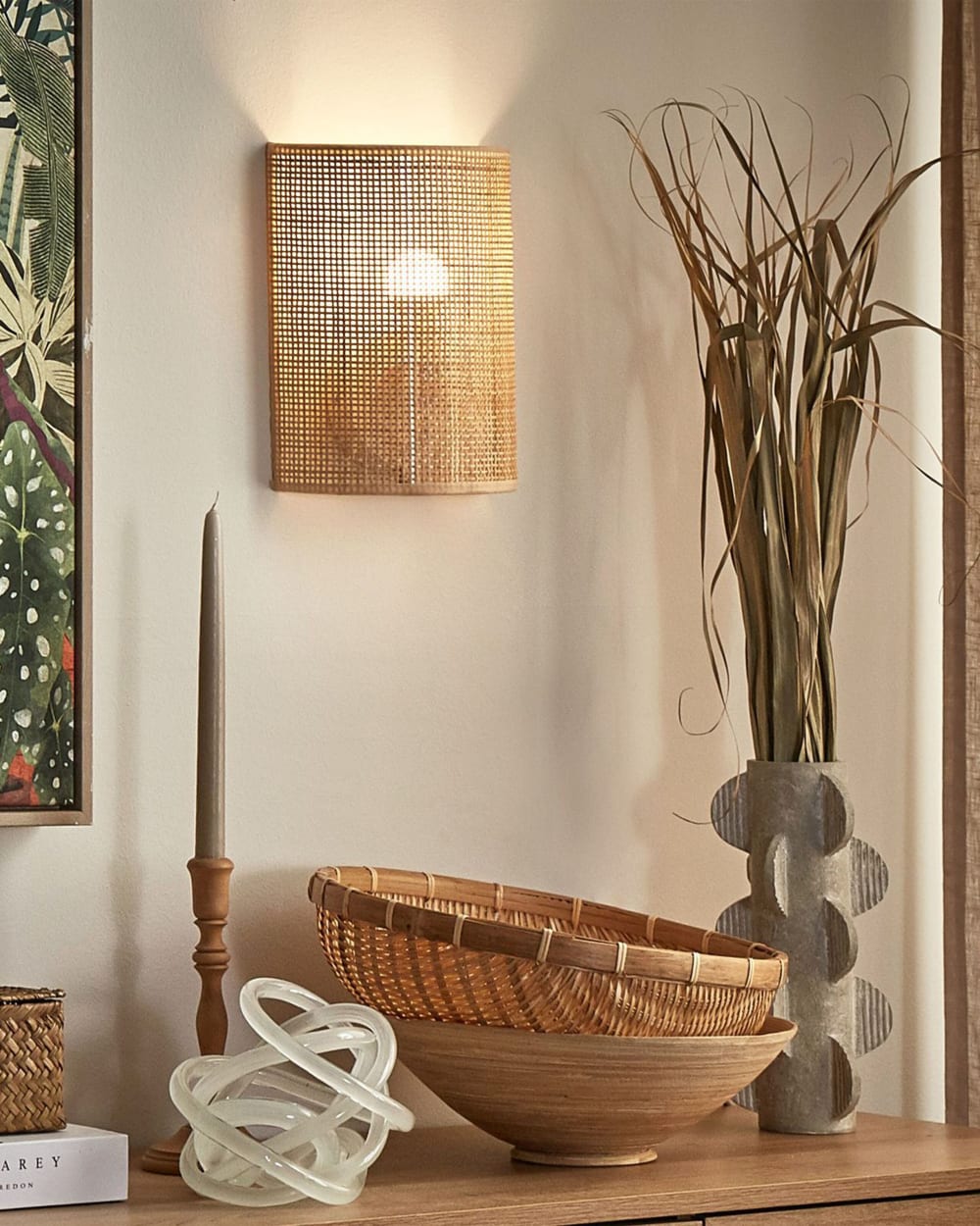 Wandleuchten aus Rattan 25cm, naturfarben - Maisons Du Monde