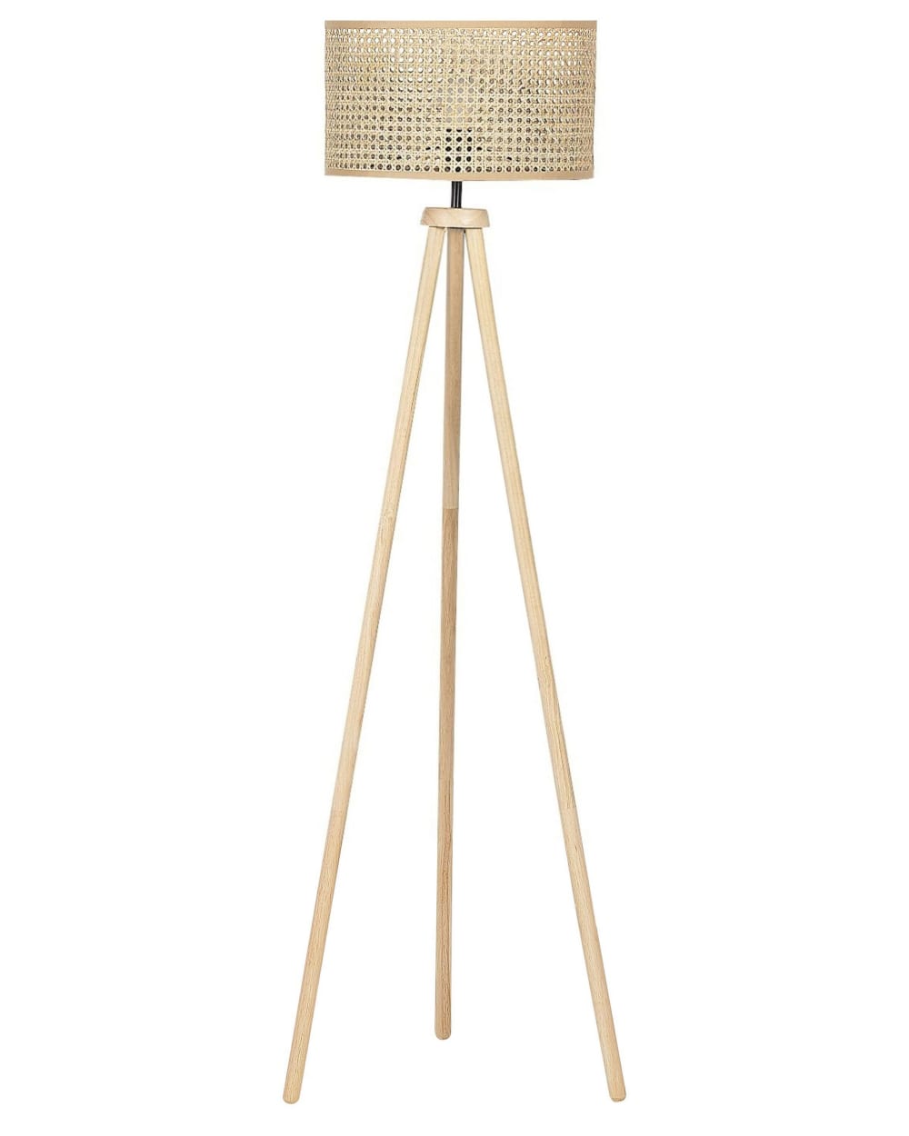 Lampadaire rotin naturel