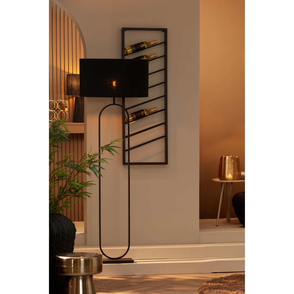 Stehleuchte aus Metall, schwarz, 30x15x142cm - Maisons Du Monde