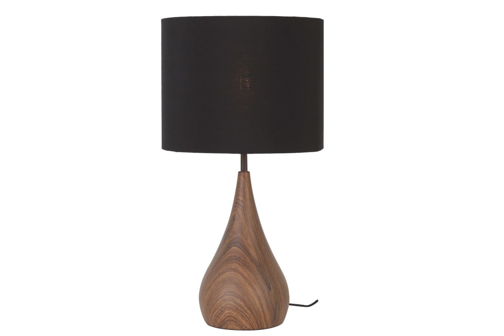Lampadaire noir/brun Métal ø28cm