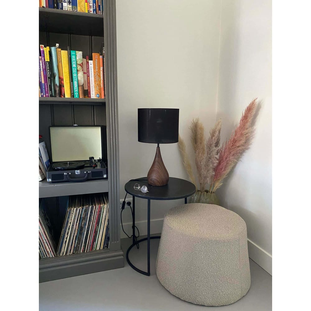 Lampadaire noir/brun métal ø28cm — vue 3