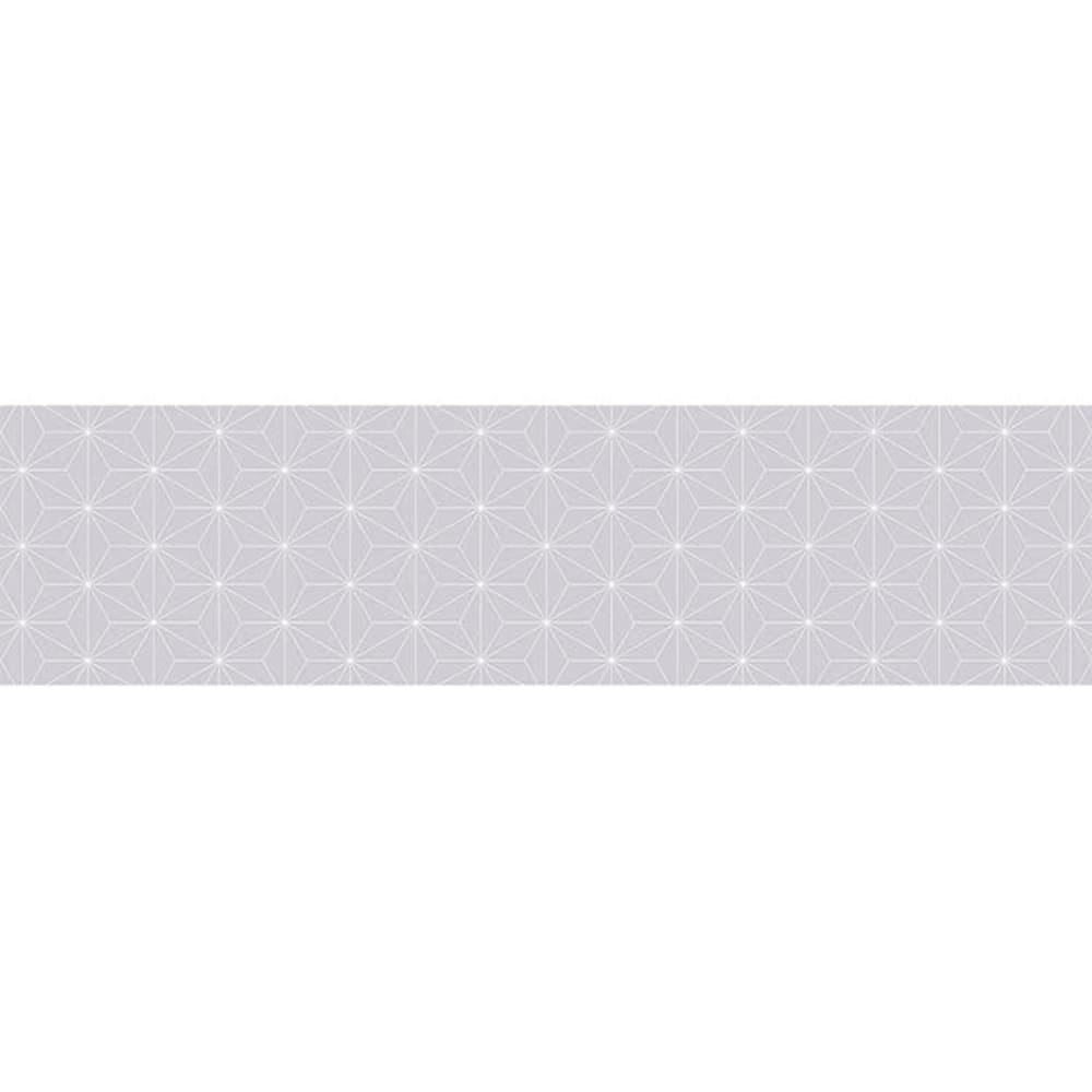 Alfombra vinílica estrellas gris 250x64cm