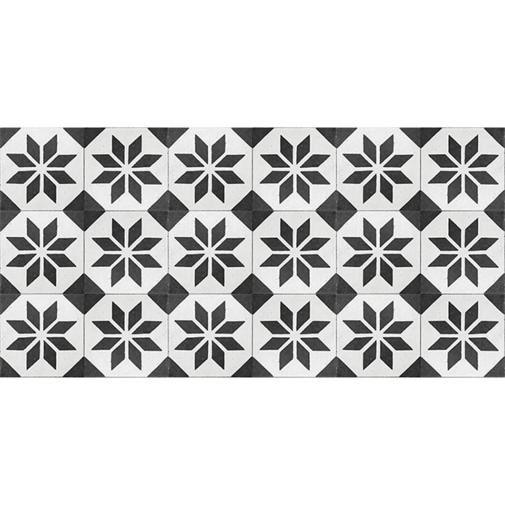 Alfombra vinílica retro negra 97x48cm