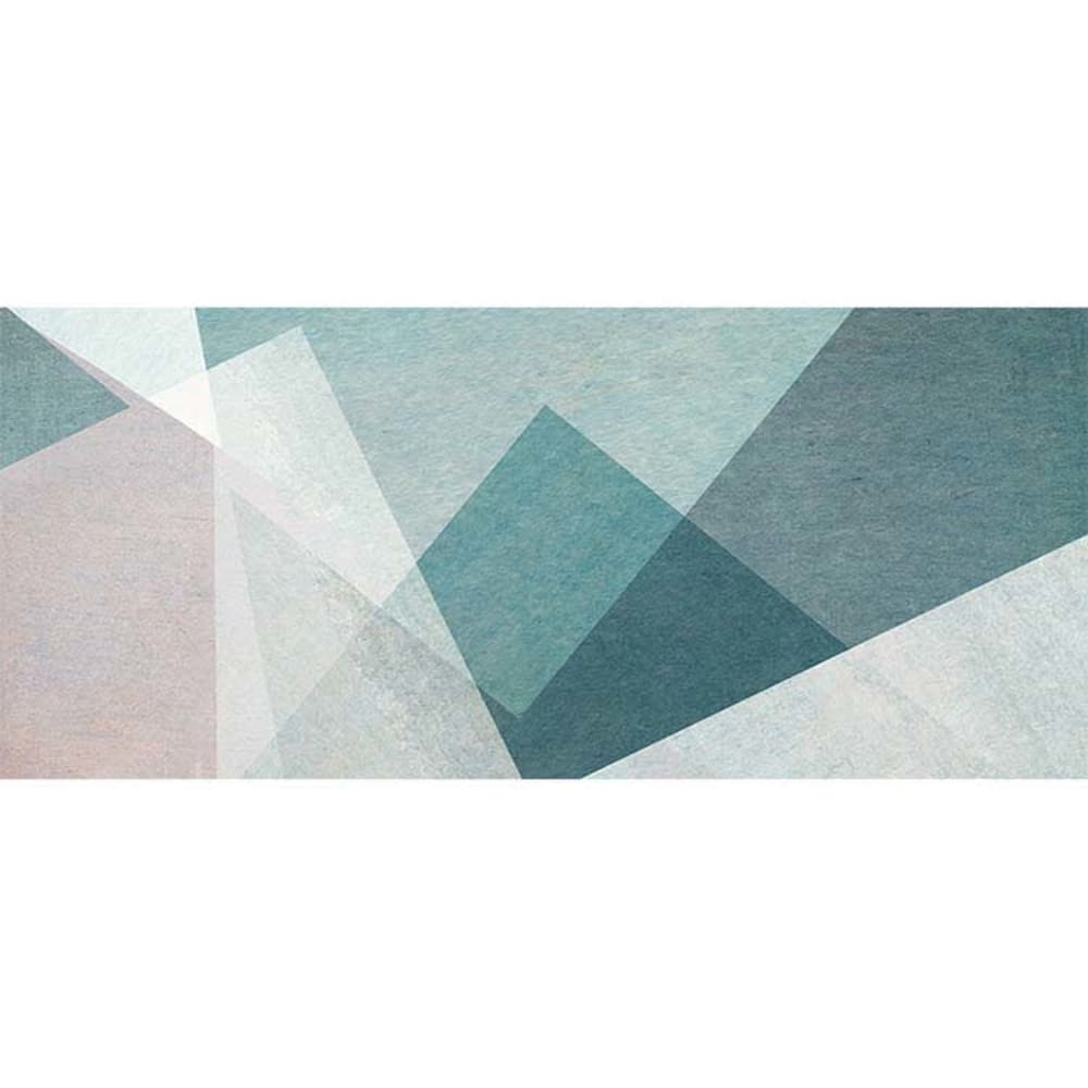 Pinted Vinylteppich mit blauen Dreiecken 150x65cm - Pvc - Polyvinlychlorid