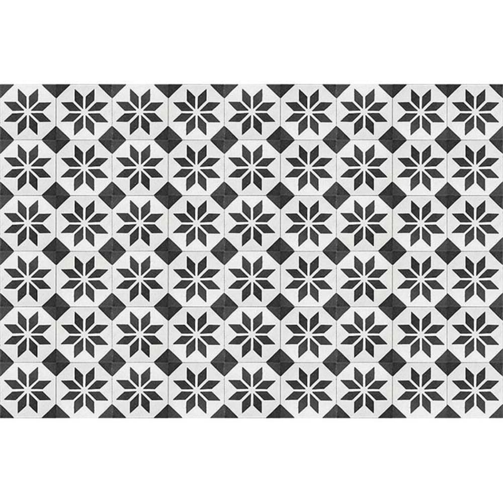 Alfombra vinílica retro negra 196x130cm