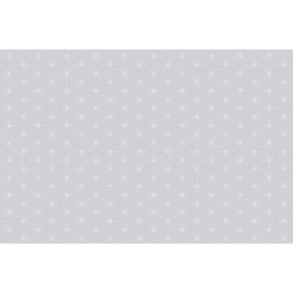 Pinted Vinylteppich mit grafischen Motiven, graue Sterne 196x130cm - Pvc - Polyvinlychlorid