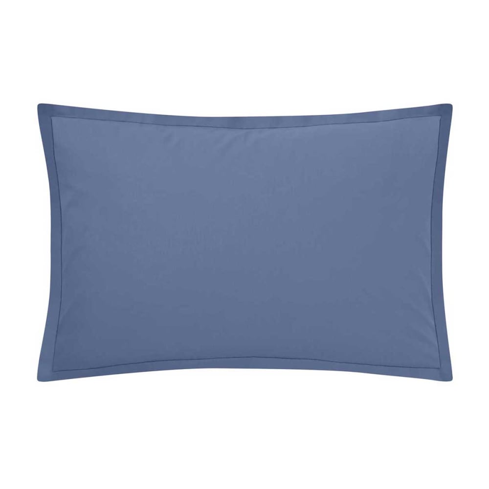 Essix Taie d'oreiller en coton bleu denim 50x70 Made in France style contemporain