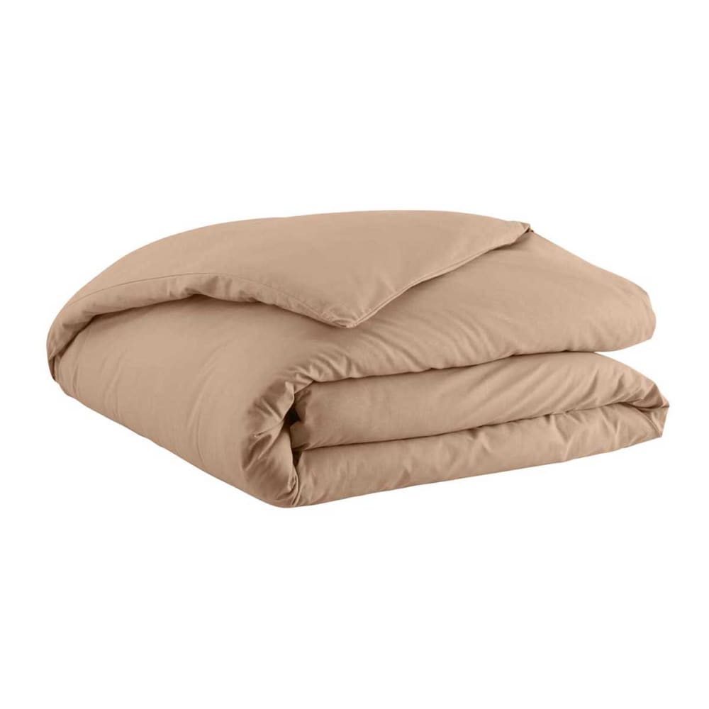 Housse de couette en coton sable 200x200 Made in France — vue 3