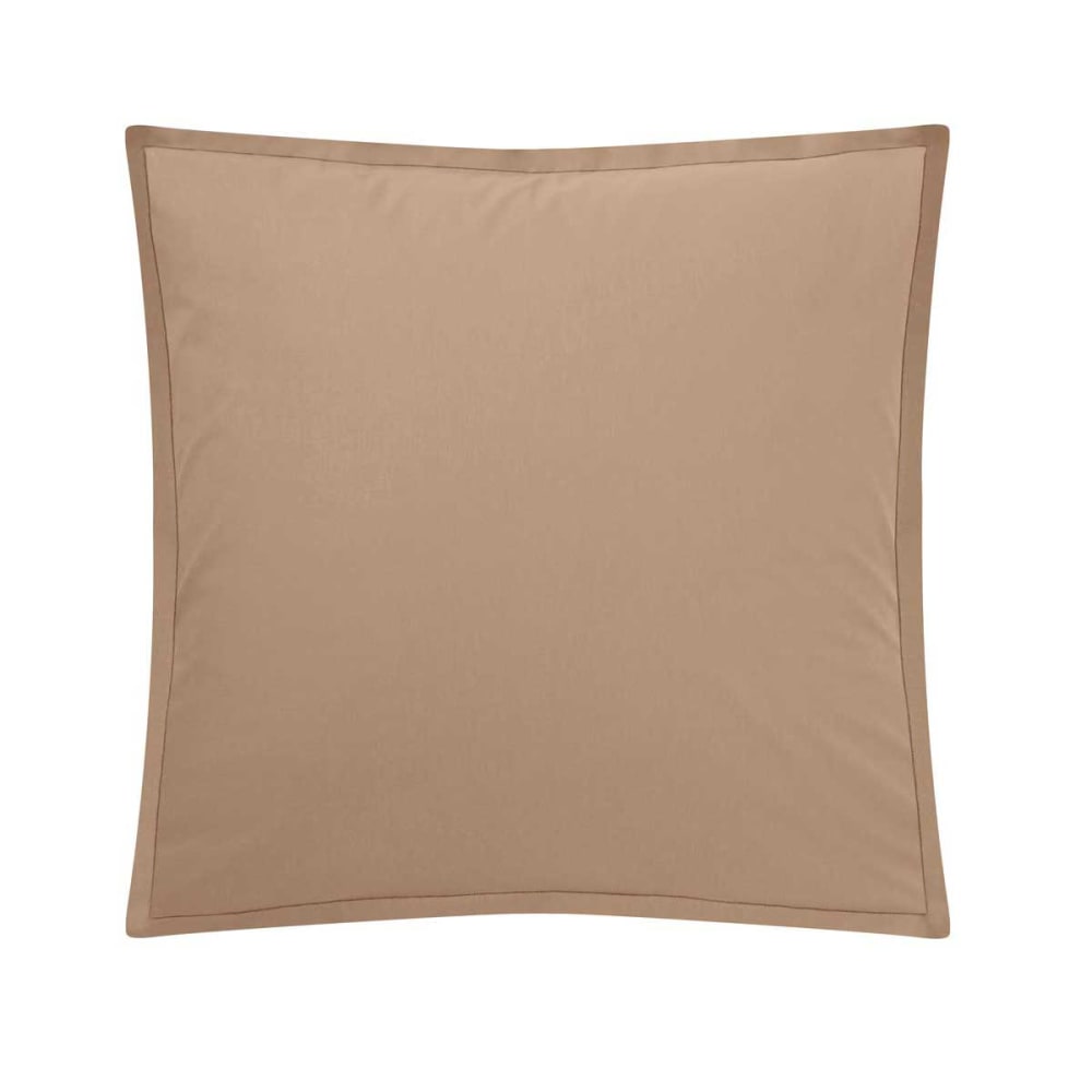 Essix Taie d'oreiller en coton sable 65x65 Made in France style contemporain Beige
