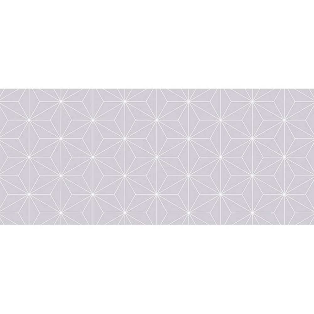 Pinted Vinylteppich mit grafischen Motiven, graue Sterne 150x65cm - Pvc - Polyvinlychlorid