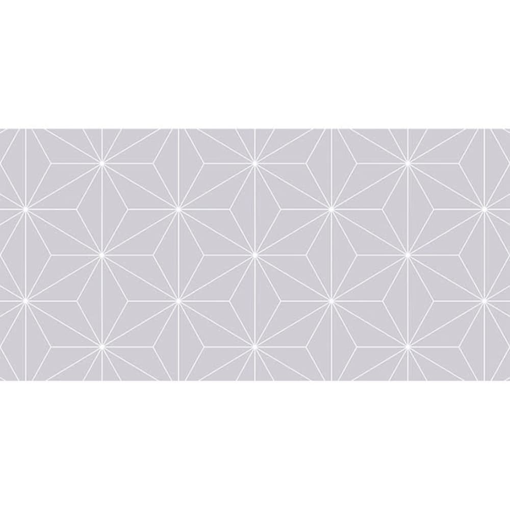 Pinted Vinylteppich mit grafischen Motiven, graue Sterne 97x48cm - Pvc - Polyvinlychlorid