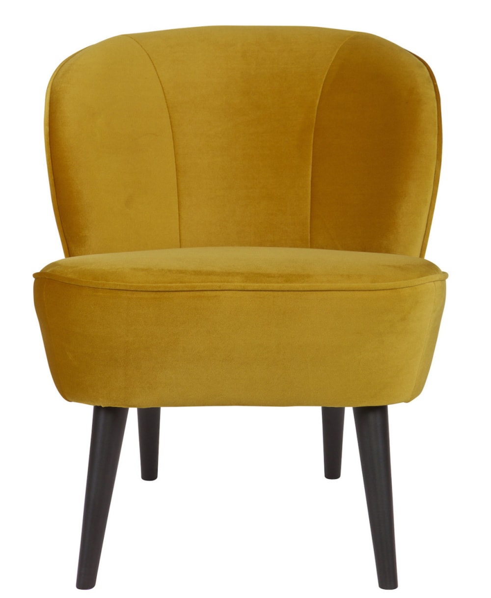 Sillón de terciopelo cálido