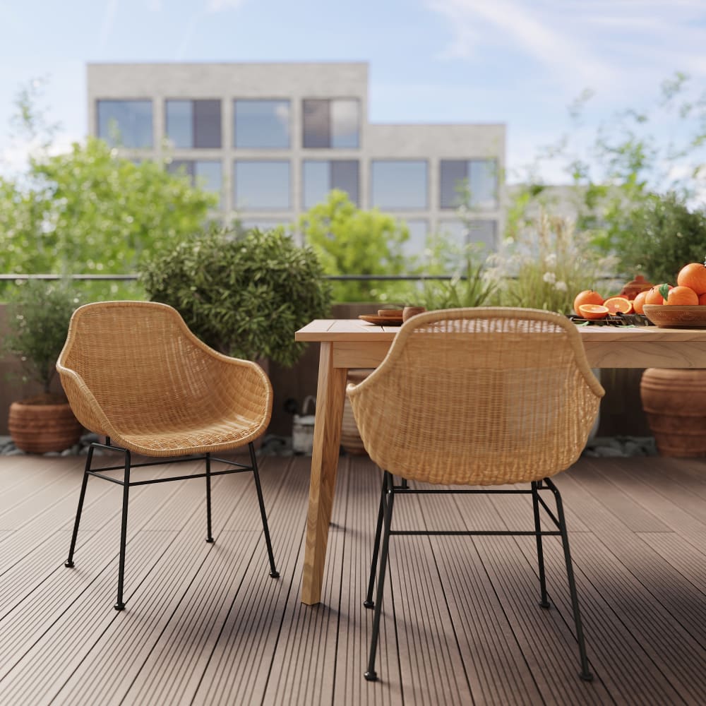Set aus 2 Stühlen aus natürlichem Geflecht - Maisons Du Monde