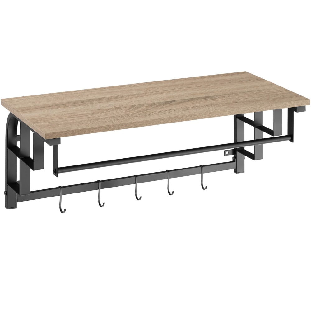 Porte-manteau style industriel en panneau de fibres bois clair