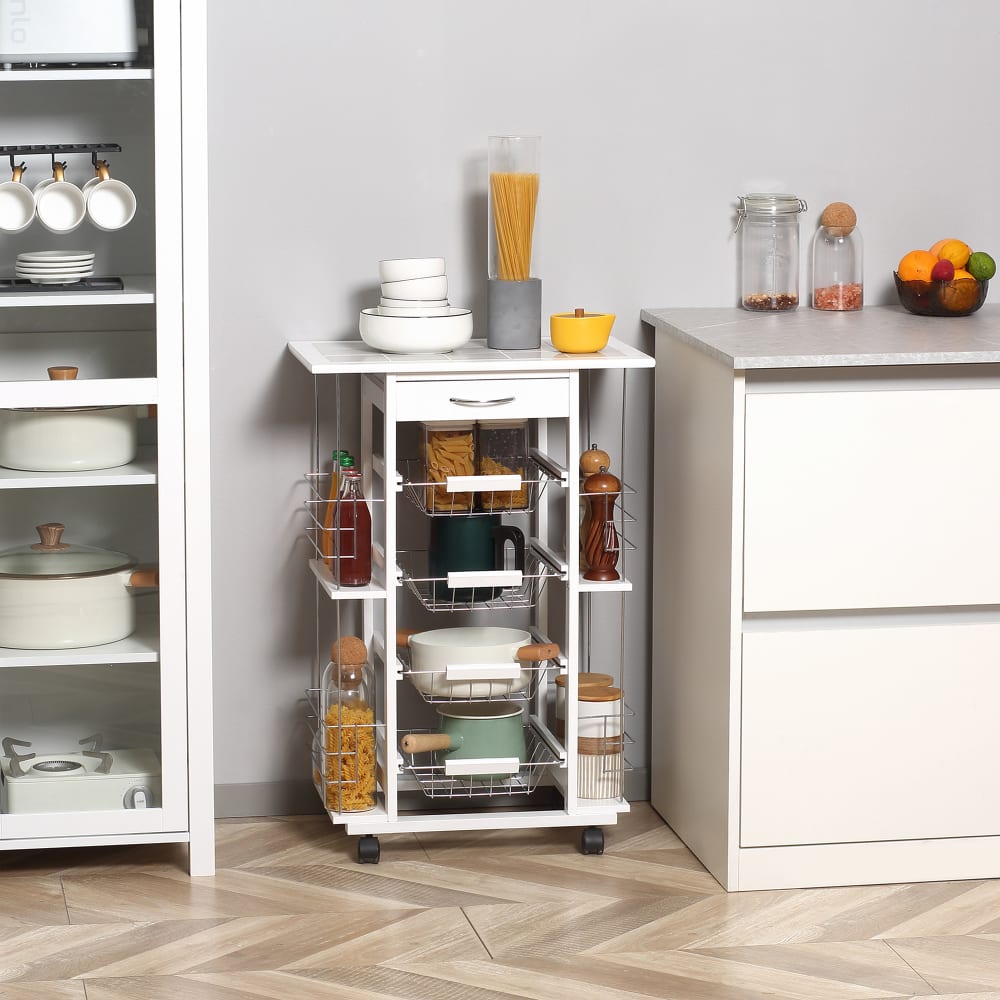 Carro de cocina 57x37x83 cm blanco - Maisons du Monde