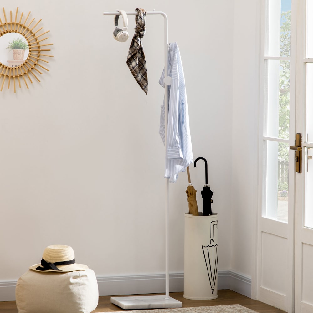 Perchero de pie 35x25x170 cm blanco - Maisons du Monde