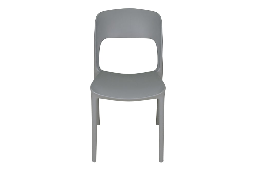 Sedia impilabile in polipropilene grigio scuro (2pz) - Samira