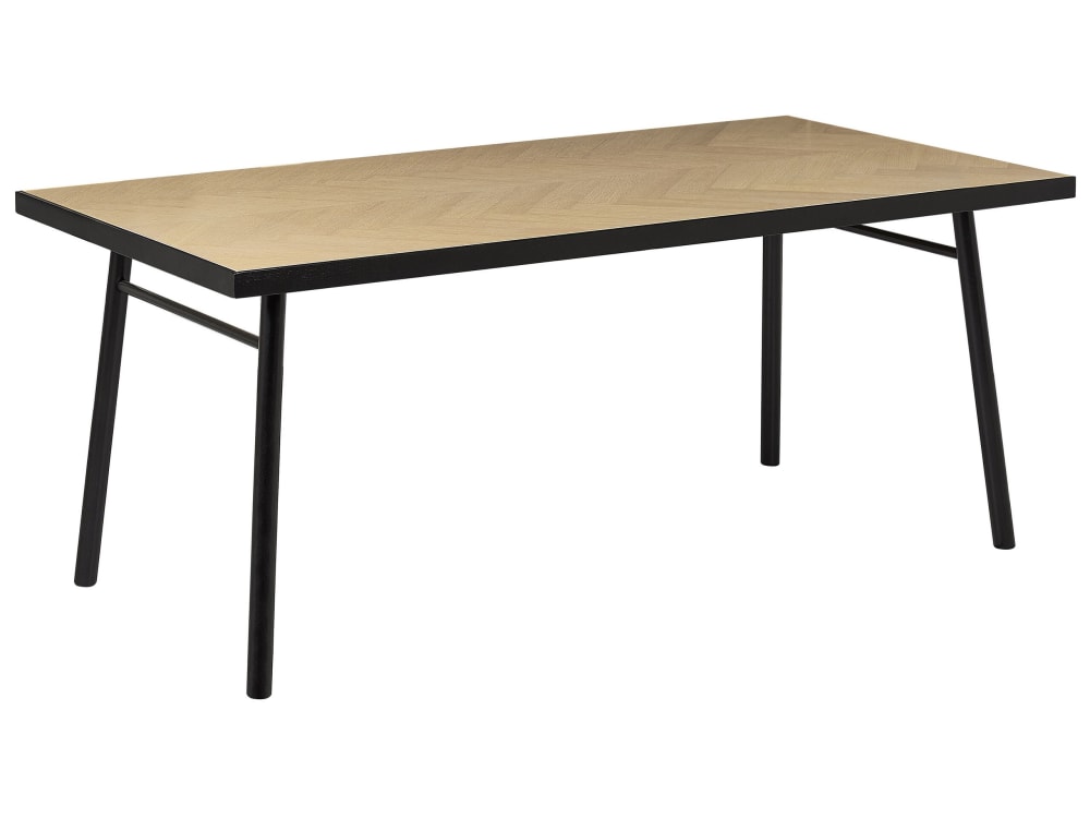 Beliani Esszimmertisch 8 Personen aus Mdf-platte, braun style classic chic - Spanplatte