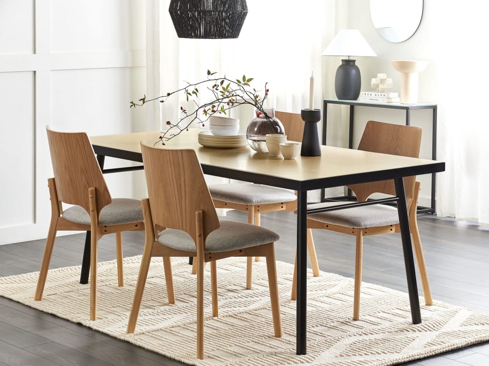 Esszimmertisch 8 Personen aus Mdf-platte, braun - Maisons Du