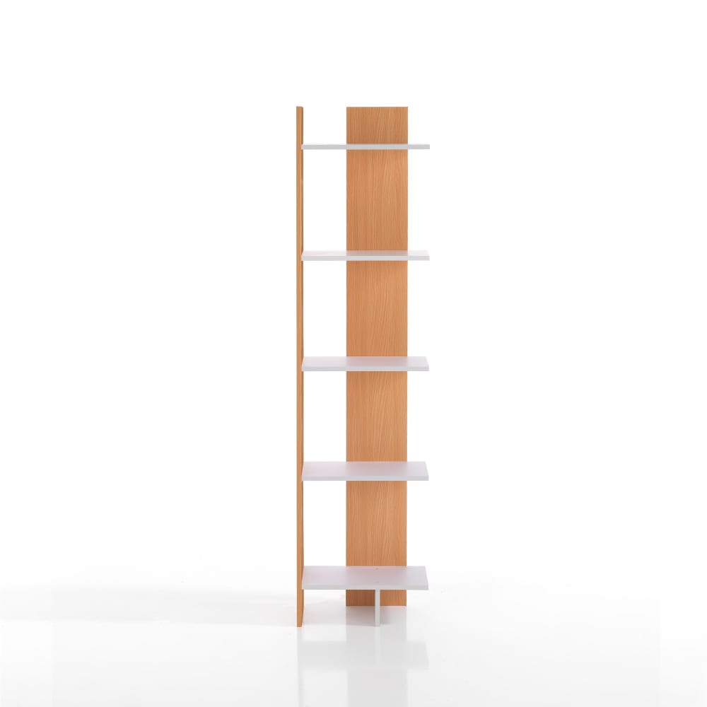 Libreria a colonna effetto legno bianca cm. H.170 x l.41,5 x