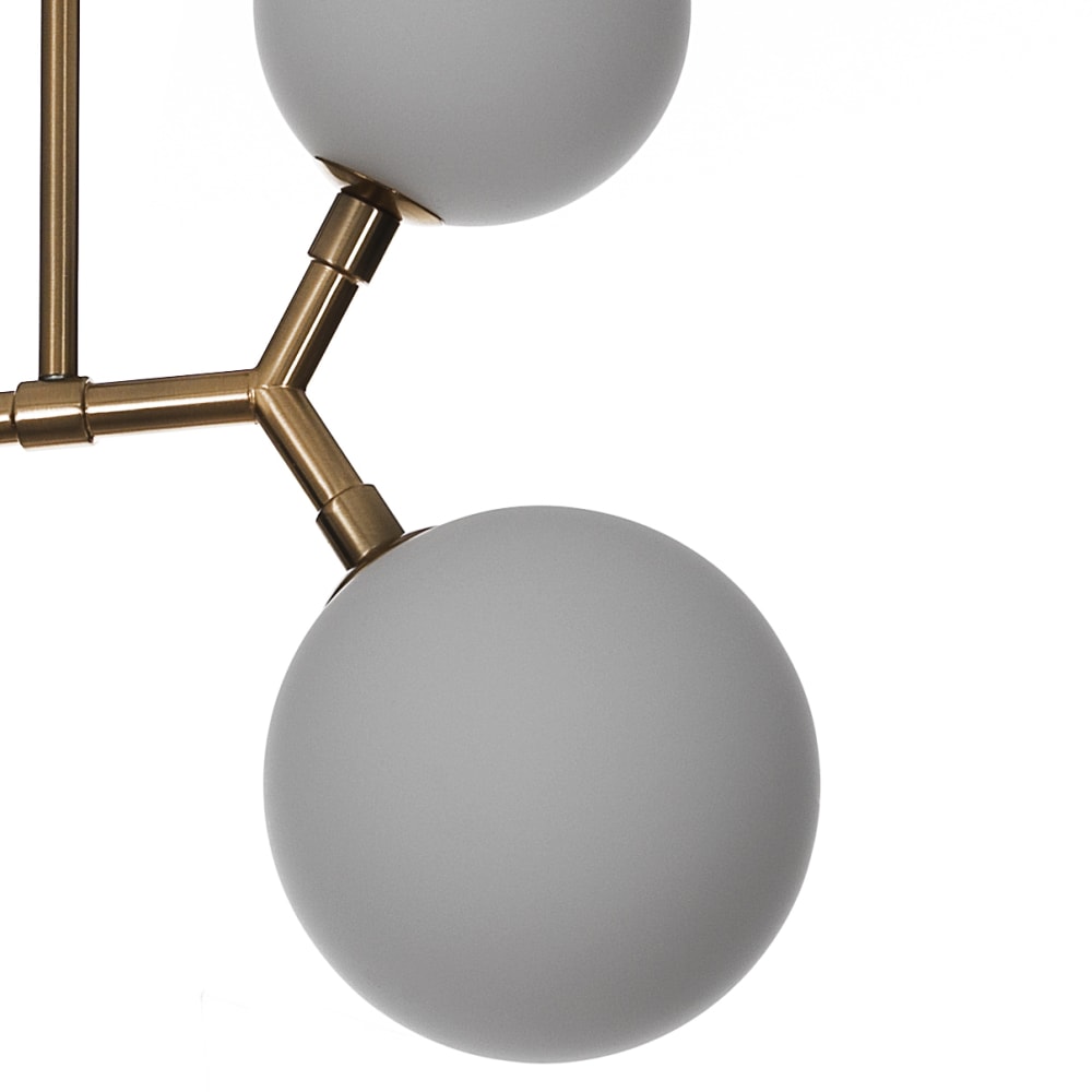 Lustre en acier finition laiton l40 p32 h65 — vue 4
