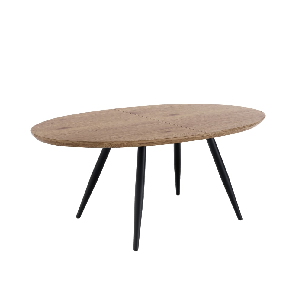 Table extensible effet bois finition chêne H75 x P93 x L160