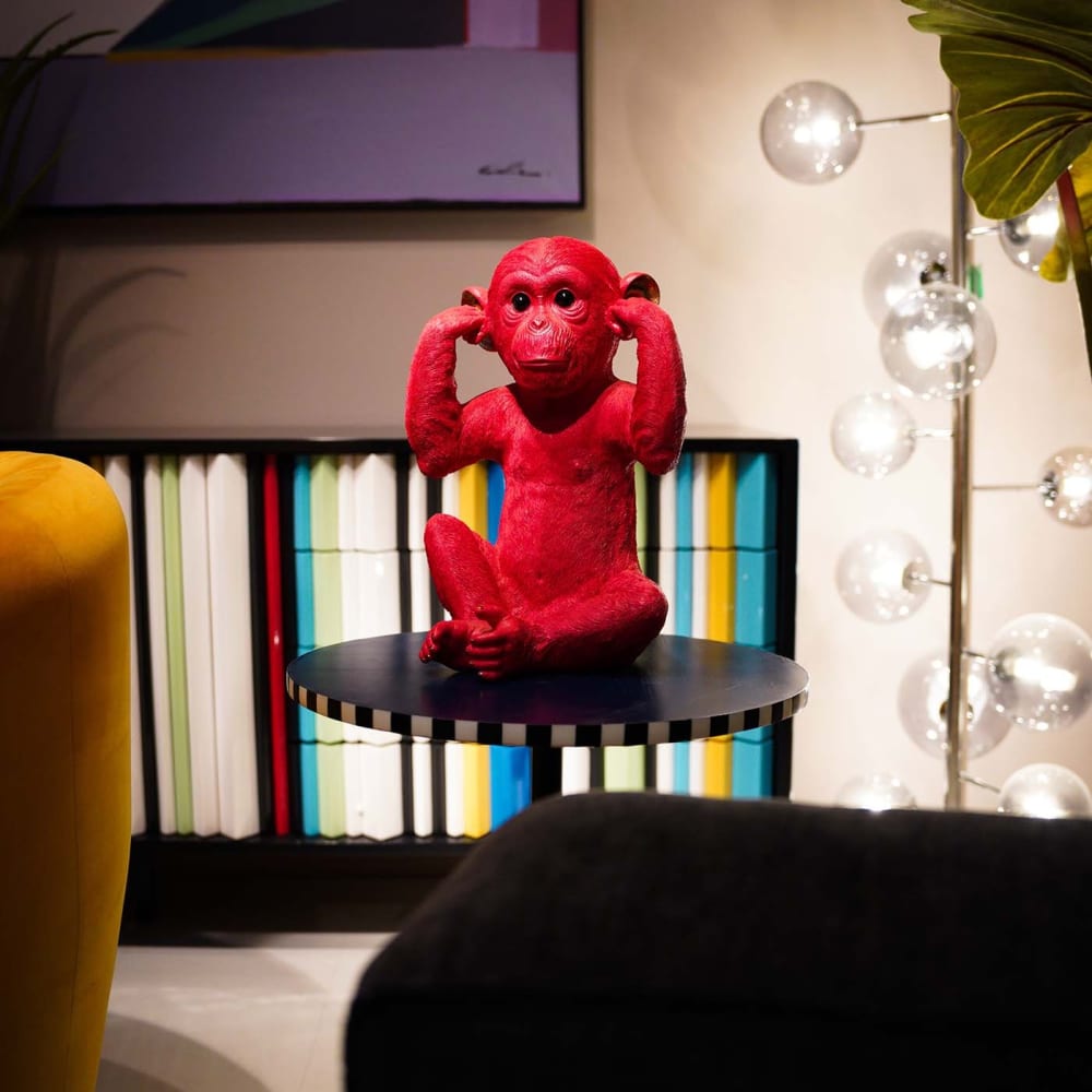 Affen-Spardose aus rotem Polyresin - Maisons Du Monde