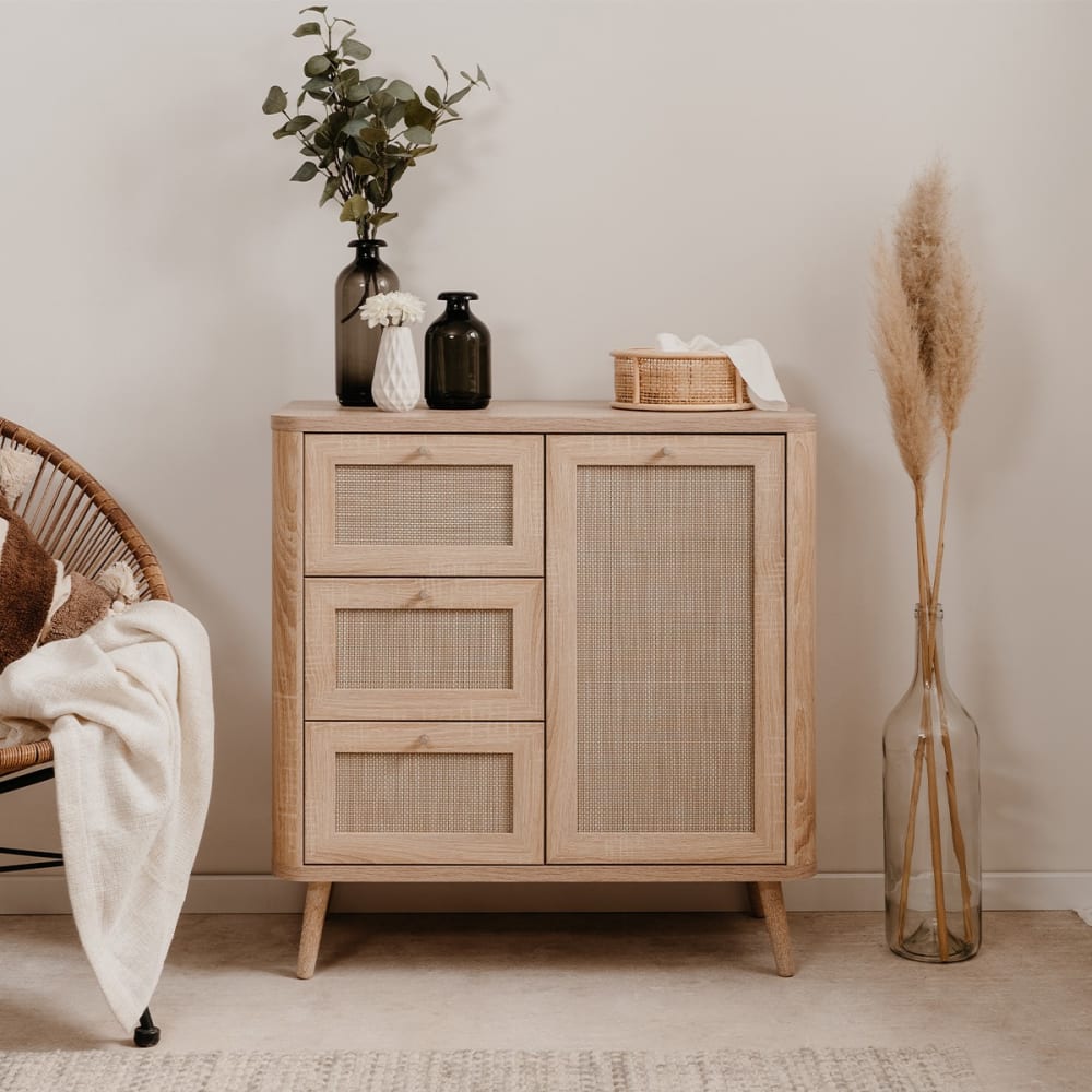 Petit buffet 1 porte 3 tiroirs - L80,9 cm - Maisons du Monde