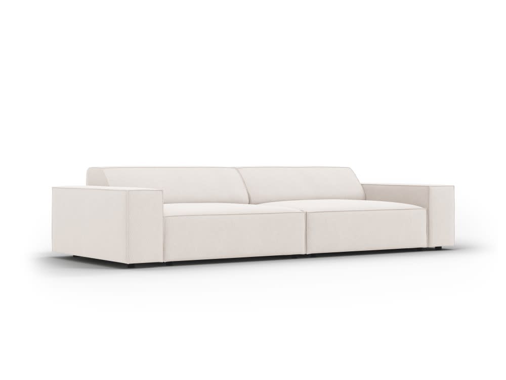 4-Sitzer Sofa aus strukturiertem Stoff, leichtes beige - Maisons