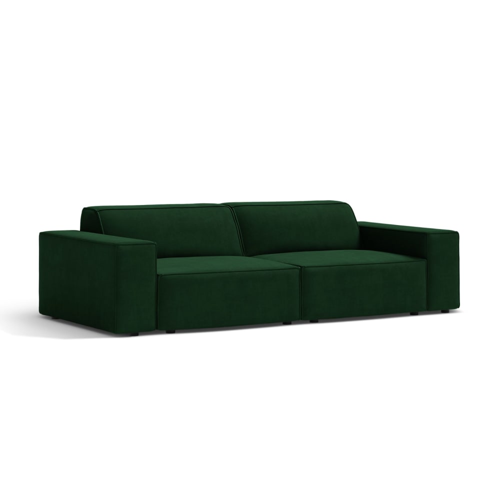 Canapé 3 places en velours vert bouteille - Maisons du Monde