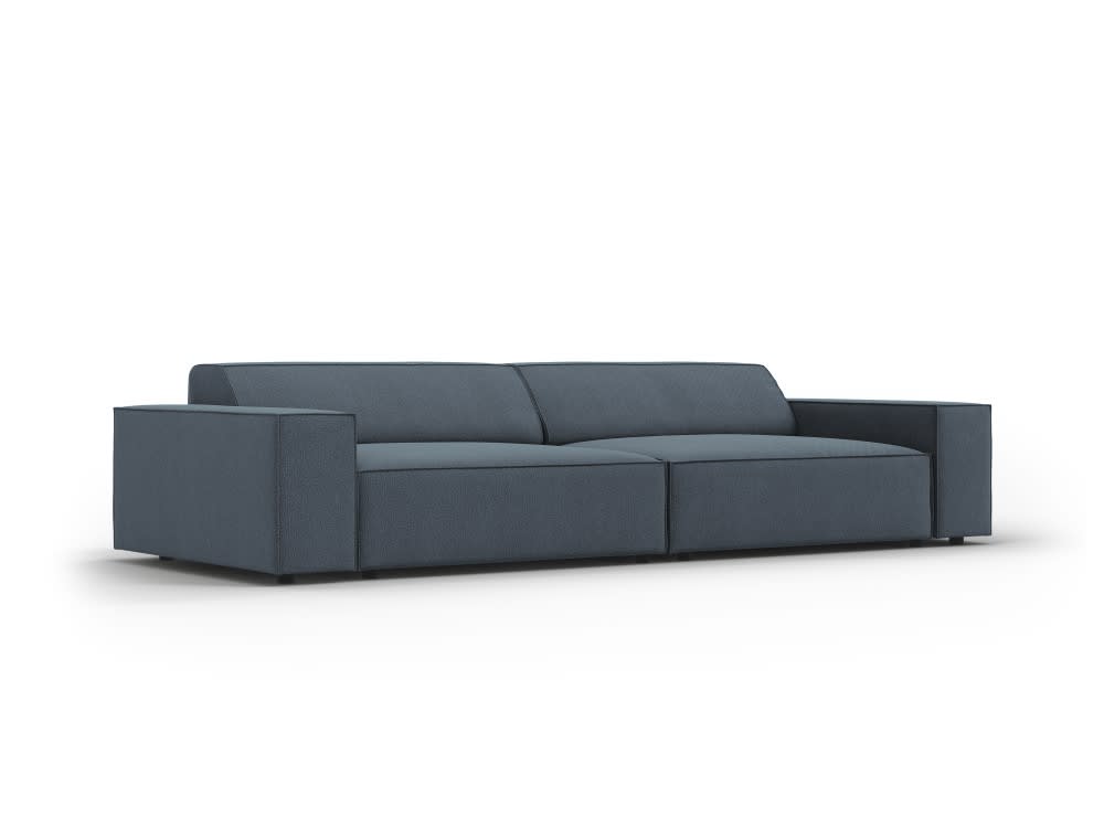 Canapé 3 places en tissu structuré bleu - Maisons du Monde