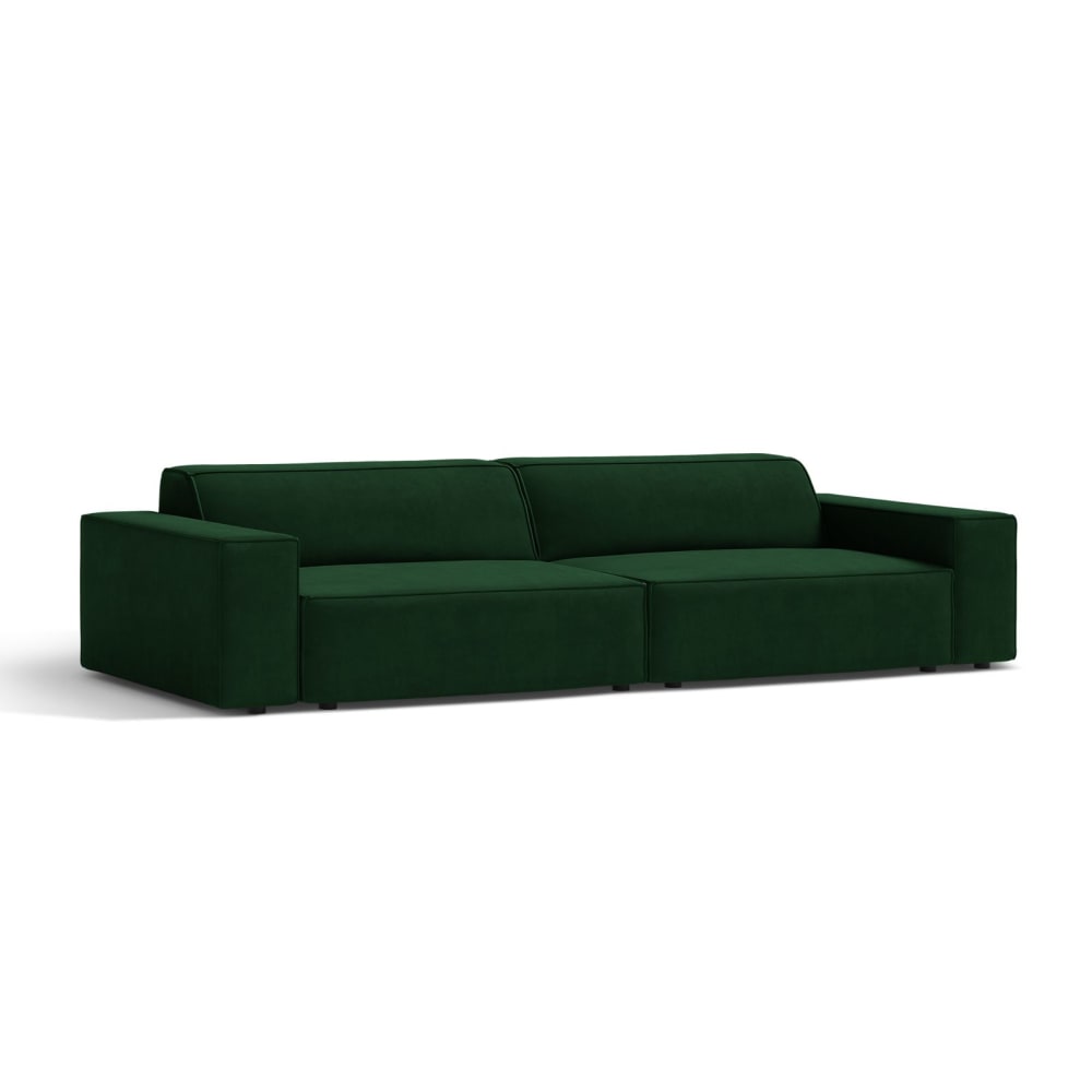 Canapé 4 places en velours vert bouteille - Maisons du Monde