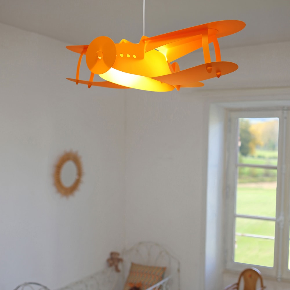 Suspension enfants Avion Orange 50cm (R&M Coudert) - Image 2