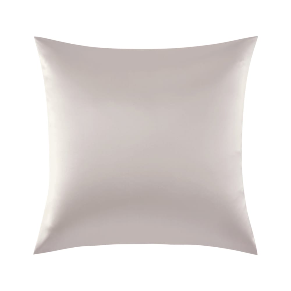 Taie d'oreiller en soie gris 65 x 65 cm
