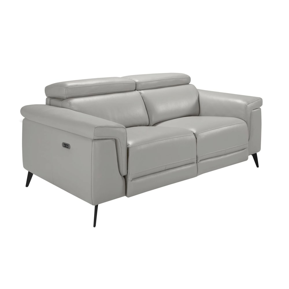 Canapé relax 2 places en cuir gris Canapé relax 2 places en cuir gris
