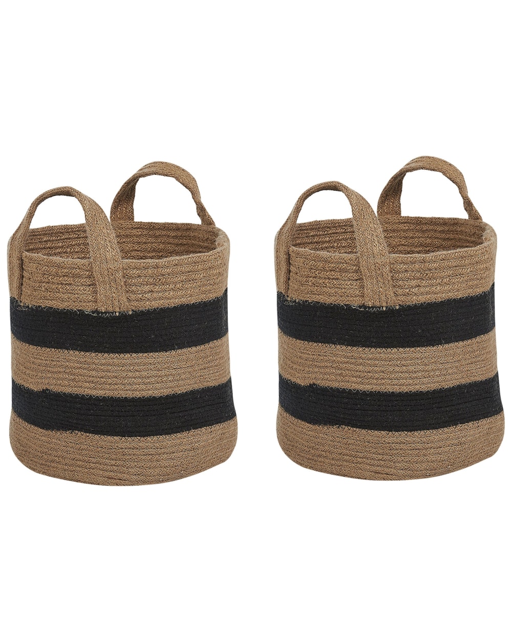 Beliani Aufbewahrungskorb 2er Set Jute Naturfarben style landhaus Beige Jute