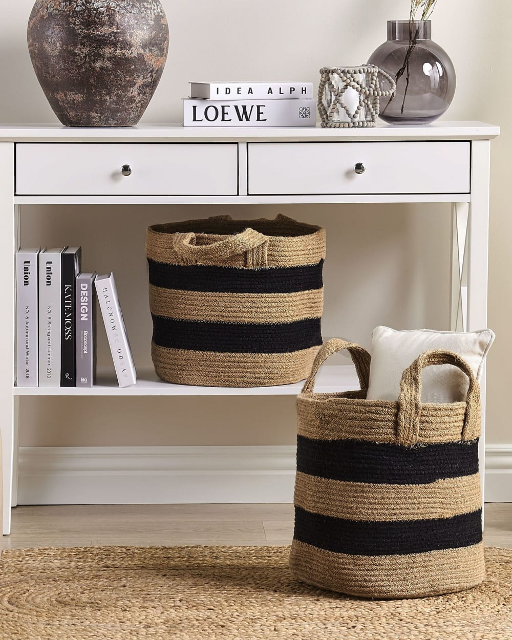 Aufbewahrungskorb 2er Set Jute Naturfarben - Maisons Du Monde
