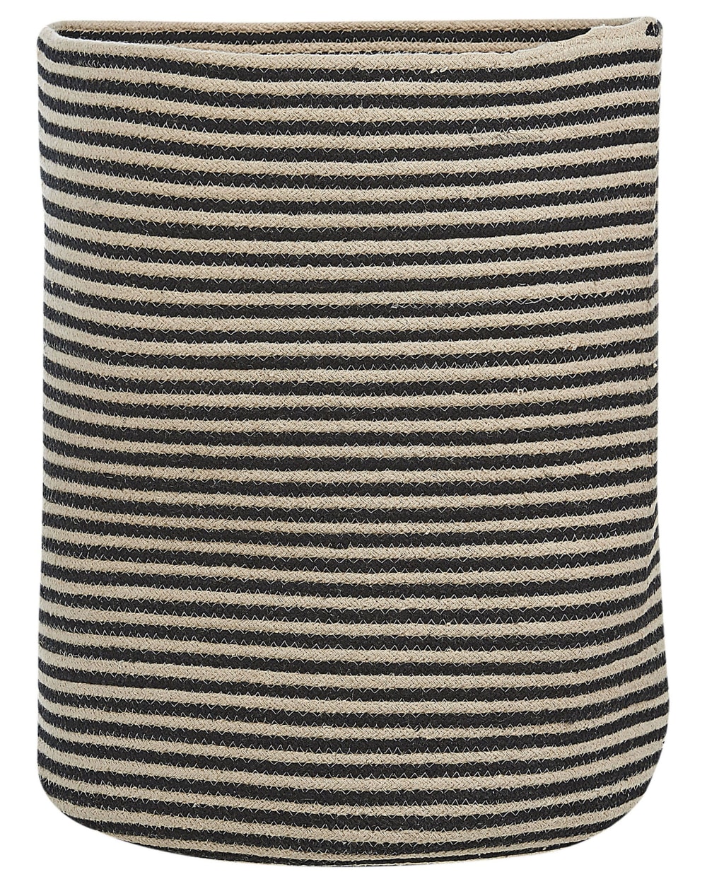 Beliani Aufbewahrungskorb Baumwolle Schwarz style landhaus Beige Baumwolle