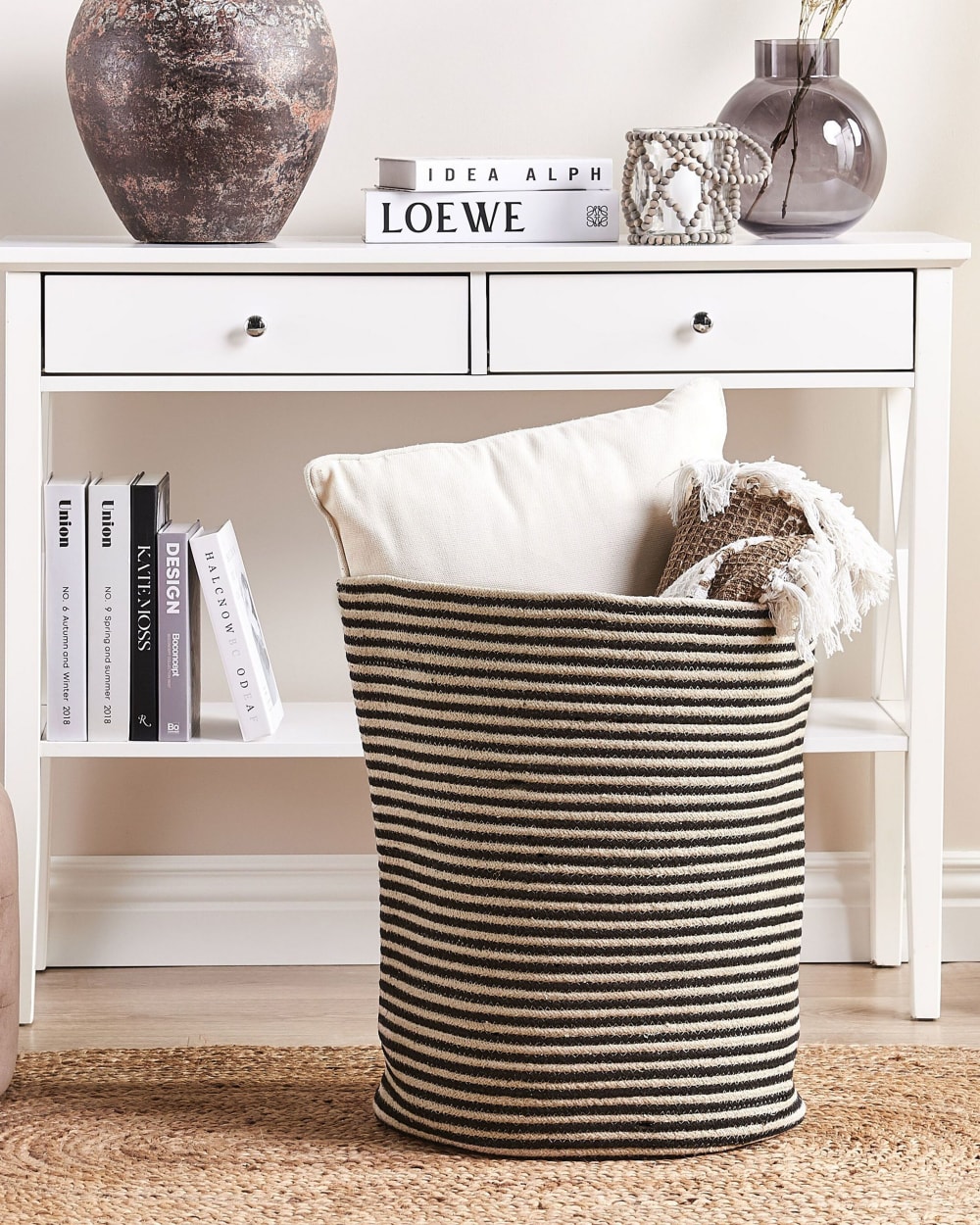 Aufbewahrungskorb Baumwolle Schwarz - Maisons Du Monde