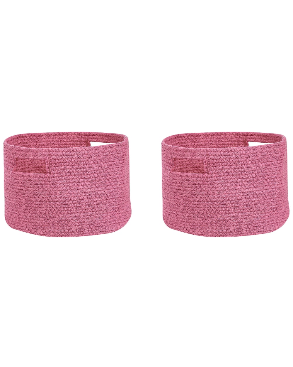 Aufbewahrungskorb 2Er Set Baumwolle Fuchsia